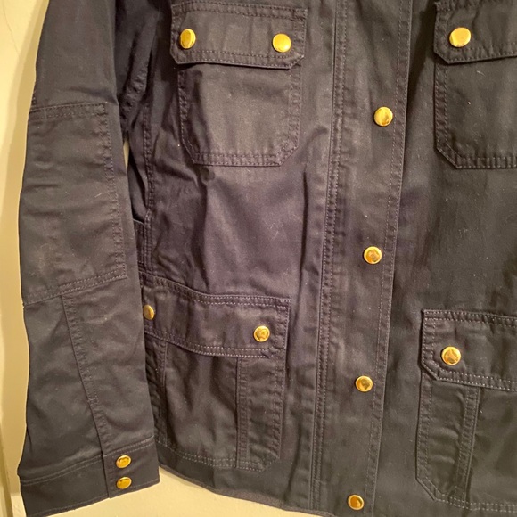 J. Crew navy blue relaxed boyfriend field jacket M - Picture 4 of 16